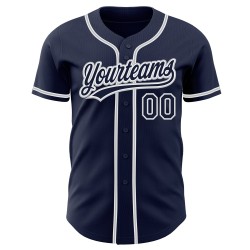 Custom Navy White-Pink Mesh Authentic Football Jersey